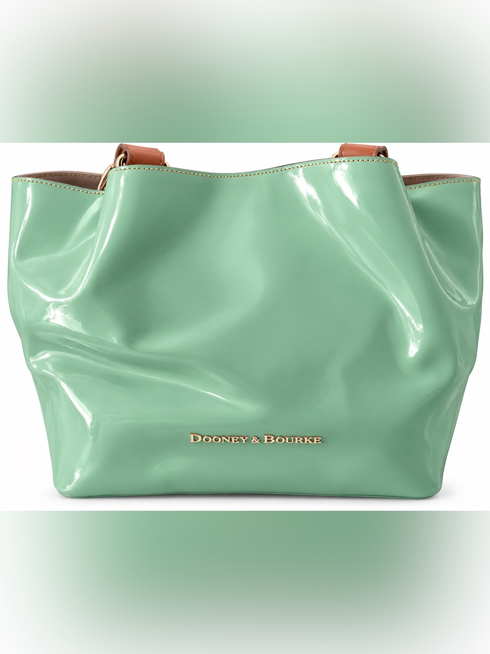 Dooney & Bourke Claremont Dover Tote Mint Green Patent Leather Bag